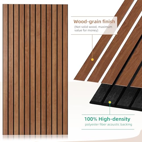 Acoustic Panels,10 Pack Sound Panels,47.2”x23.6”x0.35”,Cherry - color: Cherry, size: 10 PACK