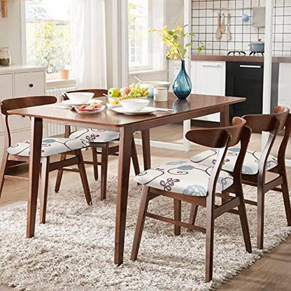 SearchI Seat Covers for Dining Room Chairs Stretch Printed Chair Seat Covers Set of 4, Removable Washable Upholstered Chair Seat Protector Cushion Slipcovers for Kitchen, Office(Ball Flower) - color: Ball Flower