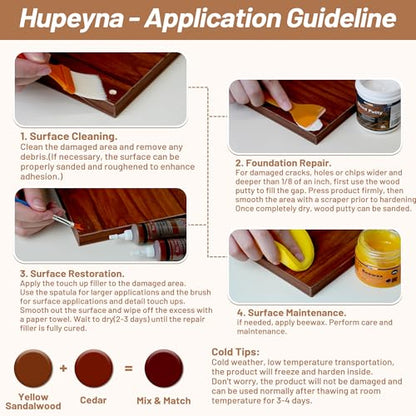 Hupeyna Wood Repair Kit, Wood Furniture Repair Kit - Brown Series - color: Brown Series