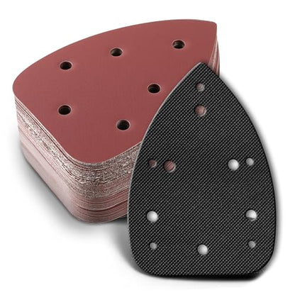 1 Pcs Mouse Sander Replacement Pads with 30 Pcs Sandpaper