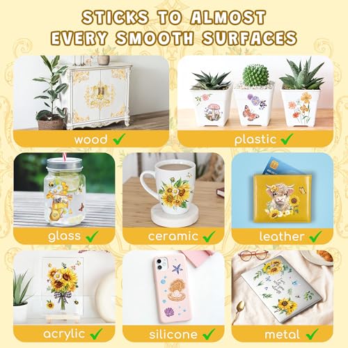 Joeyan Rub On Transfers for Crafts and Furniture, 2 Sheets Large Gold Floral Rub on Stickers DIY Flower Transfer Decals for Wood Glass Metal Canvas Porcelain Plastic Home Decorations, 11" x16" - style: Gold Floral