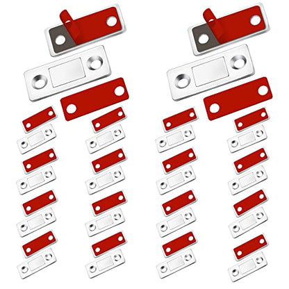 Cabinet Magnetic Catch 18 Pack Ultra Thin Cabinet Door Magnetic Catch for Drawer Magnet Adhesive Cabinet Latch Magnetic Closures for Sliding Door Closure Kitchen Closet Closer - style: 18 Pack