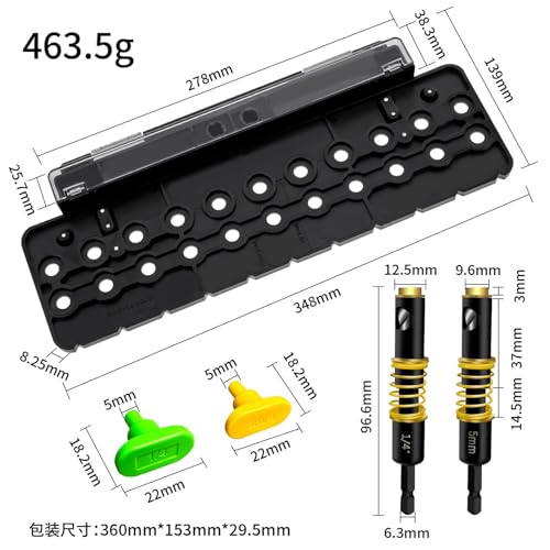 LICAEVEY Multifunctional Shelf Pin Jig, 2-in-1 Template for 1/4" & 5mm Holes with Drill Bit, Durable Cabinet Hardware Jig for Easy & Accurate Woodworking Projects