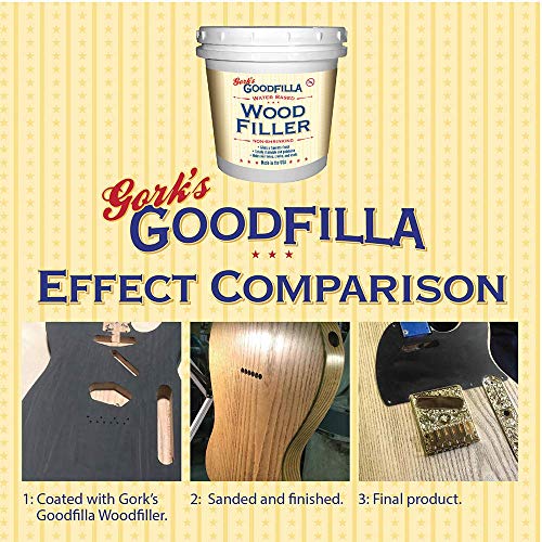 Goodfilla Walnut, 8 oz, Wood and Grain Filler, Stainable, Tintable, Sandable, Zero Waste, Non-Toxic, USA Made - color: Walnut, size: 8 oz