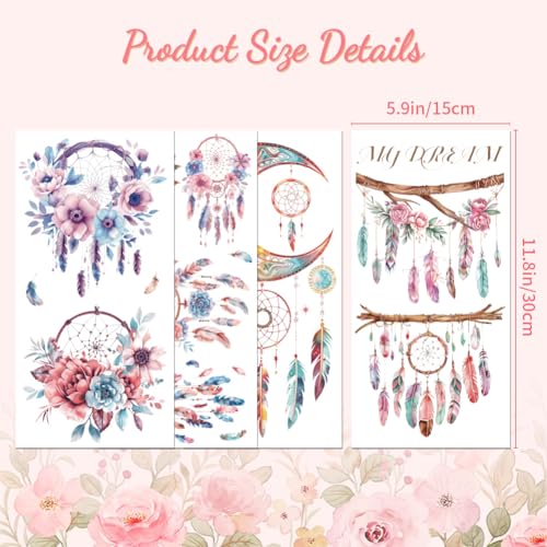 Peacoblue Dreamcatcher Rub On Transfers for Furniture Craft 6"x12" - style: Dreamcatcher
