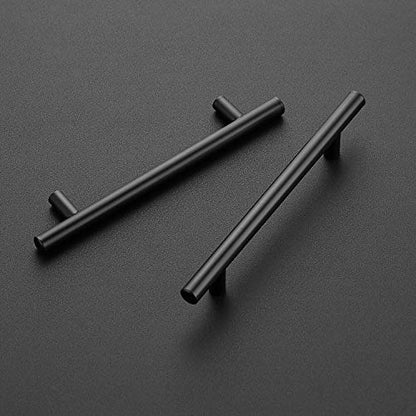 Ravinte Matte Black Cabinet Handles 7.38" Length, 5" Hole Center,10 Pack - size: 7.38 Inch (5 Inch Hole Center)