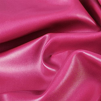 Large Soft Vinyl Upholstery Leather Fabric 1 Yard 56.3x36inch, 0.8mm Thick Texture Faux Leather Sheets, for Upholstery Crafts, Sofa, Car Seat, Handbag, Earrings, Hair Bows, DIY Crafts(Rose red) - color: Rose Red