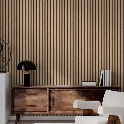 myforHD Wallpaper Peel and Stick Wood Grating Stripe Self-Adhesive Wallpaper Faux Wood Contact Paper Wood Slats Self Adhesive Wall Paper PVC Vinyl Film Removable Waterproof 17.3" x 393" - color: Wood E, size: 17.3" x 393.7"