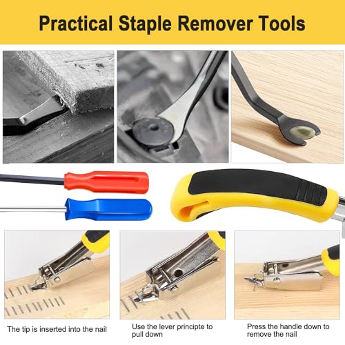 3Pcs Staple Remover Heavy Duty Upholstery Staple Puller Tool