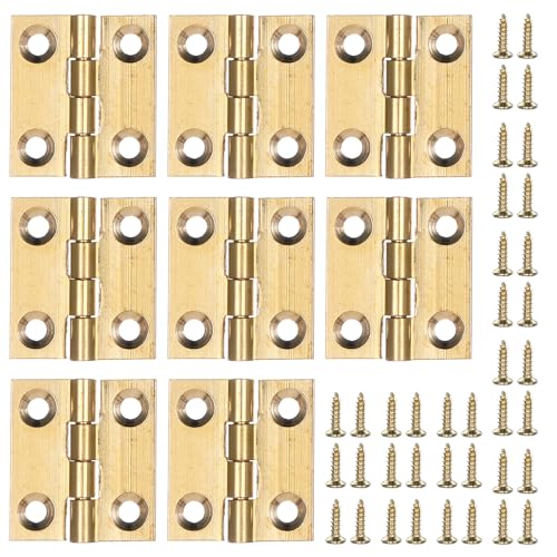 8 Pcs Small Hinges for Wooden Box, Mini Hinges for Jewelry Box