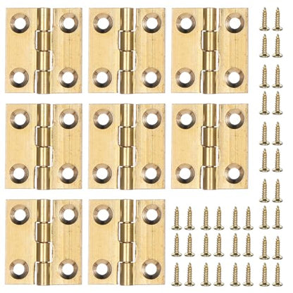 8 Pcs Small Hinges for Wooden Box, Mini Hinges for Jewelry Box