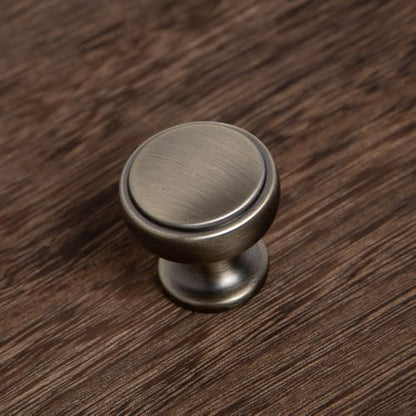 Brushed Bronze Solid Alloy Cabinet Knob 10 Pack Round Knurled Cabinet Handle Hardware Drawer Pulls (4, Champagne Bronze) - color: Champagne Bronze