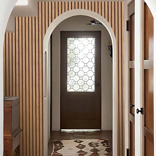 Yun-aeon Natural Wood - Tan Slats Peel and Stick Wallpaper for Wall - color: Tan, size: 17.3" x 300"