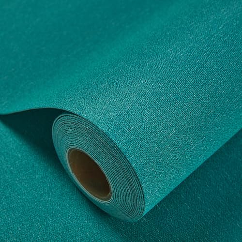 Fabric Grasscloth Texture Self-Adhesive Wallpaper Linen Peel and Stick Wallpaper Easy to Apply Removable Easy to Clean for Bedroom Livingroom Cabinet 16.5inx236.2in -Green - color: Green