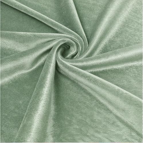 Barcelonetta | Stretch Velvet Fabric | Luxury & Soft | Velvet Fabric | 60" Wide Roll | 10% Spandex | Sewing, Apparel, Upholstery (Sage, 1 Yard) - color: Sage, size: 1 Yard