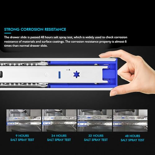 12 Inch 10 Pairs Soft Close Drawer Slides Full Extension - size: 12 Inch