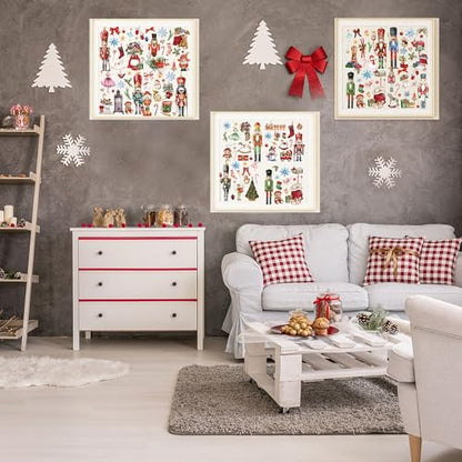 12 Pcs Christmas Rub-On Transfers for Furniture & Crafts, 6 x 6 Inch - style: Nutcracker