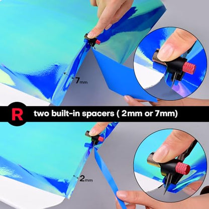 NEWISHTOOL Aluminum PPF Edge Cutter Vinyl Cutting Guide Spacer Wrap Tools