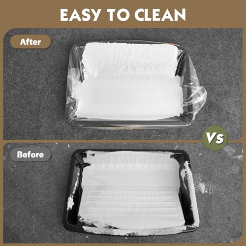 ROLLINGDOG 12 inch Disposable Paint Tray Liners - color: 5pc Paint Tray Liners(Drawstring Opening)