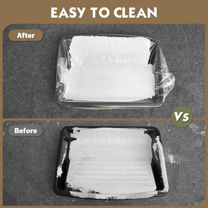 ROLLINGDOG 12 inch Disposable Paint Tray Liners - color: 5pc Paint Tray Liners(Drawstring Opening)