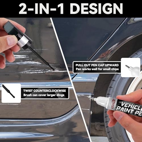 Matte Black Touch Up Paint for Cars, Universal and Color Accurate Automotive Scratch Repair Pen, Lasting Auto Scratch Remover, Quick Drying, Weather Resistant, Easy to Use, Versatile Use - color: Matte Black