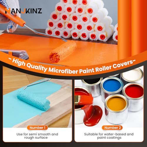 60 Pack Microfiber Paint Roller 4 Inch, 3/8 Inch Nap - size: 4 Inch,60 Pack