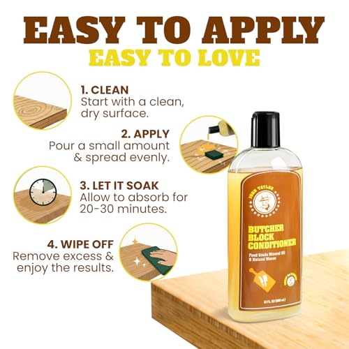 John Taylor Food Grade Mineral Oil Cutting Board Oil Wood Conditioner,12oz