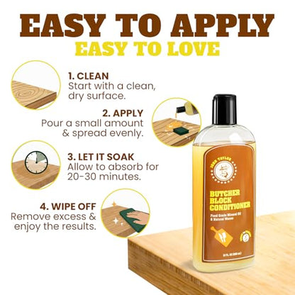 John Taylor Food Grade Mineral Oil Cutting Board Oil Wood Conditioner,12oz