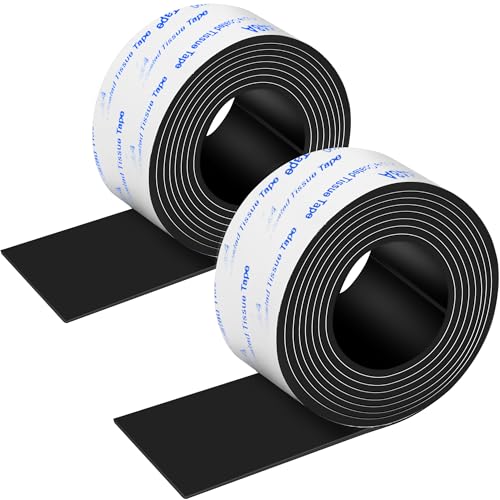 Rubber Feet 2 Rolls, Adhesive Rubber Pad, Non Slip Pads for Furniture and Electronics 1x40 inch - size: 2 Rubber Rolls 1x40 inch