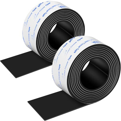 Rubber Feet 2 Rolls, Adhesive Rubber Pad, Non Slip Pads for Furniture and Electronics 1x40 inch - size: 2 Rubber Rolls 1x40 inch