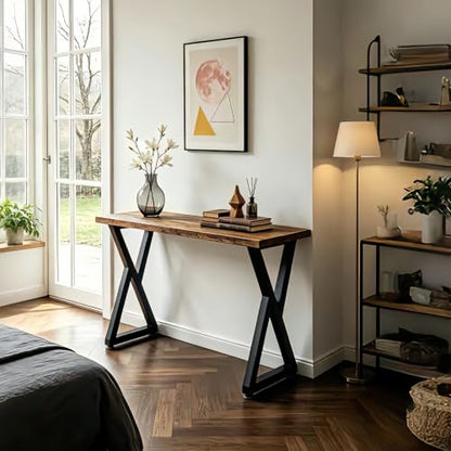 36" Metal Bar Table Legs, Black Counter Height Legs, Heavy Duty Furniture Feets with Adjustable Protector Feet for Coffee & Dining Table, Desks, Set of 2 - size: 36 '' Z Shape