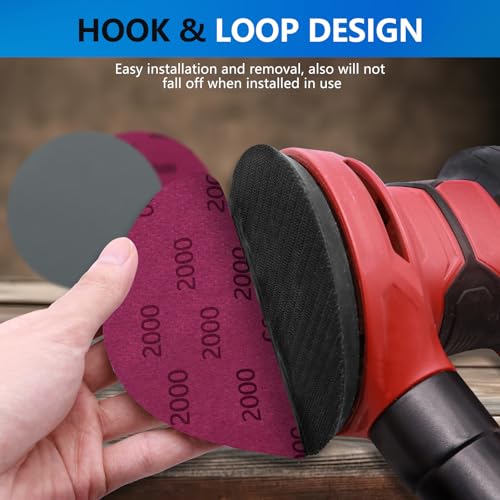 VIBRATITE 2000 Grit 5 Inch Hook & Loop Sanding Discs, 70PCS - size: 5 Inch (2000 Grit)