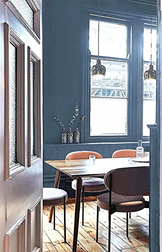 Dimoon 236''x17.7'' Blue Peel and Stick Wallpaper Contact Paper Modern Self Adhesive Wall Paper Removable Renter Friendly Textured Solid Color Shelf Cabinet Vinyl Roll (236''x17.7'',Blue Grey) - color: Blue Grey, size: 17.7" x 236"