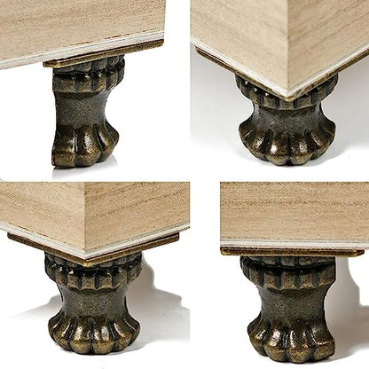 24 PCS Wood Jewelry Box Legs Feet for Antique Brass Treasure Storage Chest - color: Bronze(24pcs)