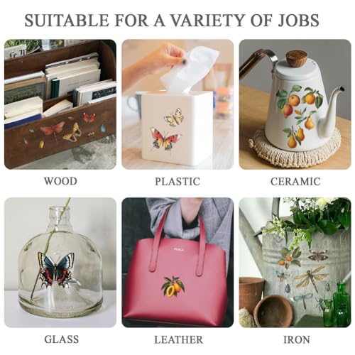 OLYCRAFT 3pcs/Set Insects Rub on Transfers for Furniture and Crafts 6x12 Inch Butterflies Furniture Decals Decor Fruits Furnitures Transfer Stickers for Wood Glass Decor Scrapbooking - style: Insect
