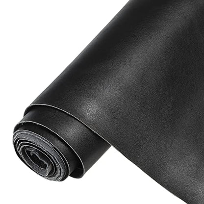 PATIKIL PU Faux Leather Fabric Nappa Grain 2 Yards Length 72"x54"x0.04" Soft Synthetic Leather Material Sheets 1.2mm Thick for Bags DIY Crafts, Black - color: Black, size: 54"x72"x0.04"