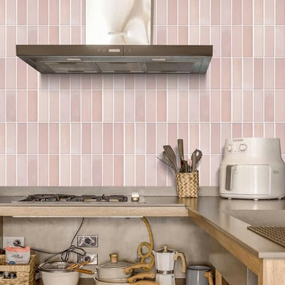 Peel and Stick Tile，New Upgrade Thicker Design Self Adhesive 12" x 12" Large Premium Peel and Stick Backsplash for Kitchen (Cinnamon). - color: Cinnamon