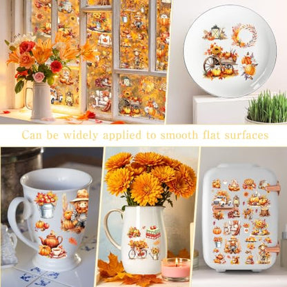 16 Pcs Fall Harvest Rub-On Transfers for Furniture & Crafts