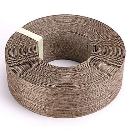 Skelang Walnut Wood Veneer Edge Banding Preglued Iron-on with Hot Melt Adhesive Edgebanding Flexible Wood Tape (2" x 50') - size: 2" x 50'