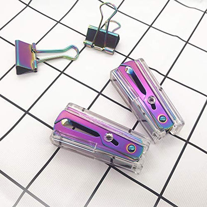 Rainbow Staple Remover Staples Puller Removal Claw Tool - color: Clear & Rainbow Tone