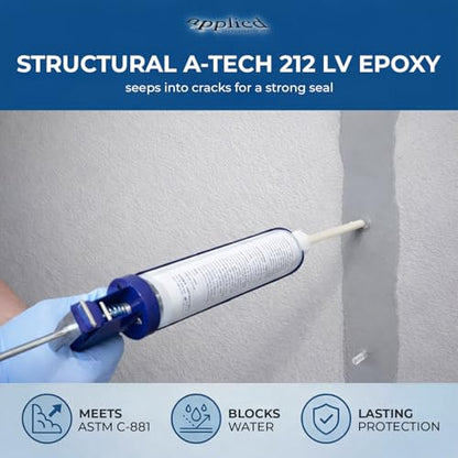 6–10 Ft DIY Foundation Wall Crack Repair Kit, Waterproof Epoxy Concrete Crack Filler, Stops Leaks, 12,000 PSI Structural Strength, Fast Gel Time, Professional-Grade Home Improvement Repair Solution