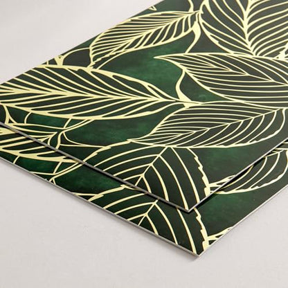 Haimin 3D Wall Panels Peel and Stick Marble Tile Look 10 Pack Waterproof - color: Green Gold-012