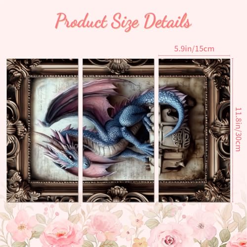 Peacoblue Vintage Dragon Rub On Transfers for Furniture Craft 6"x12" - style: Vintage Dragon