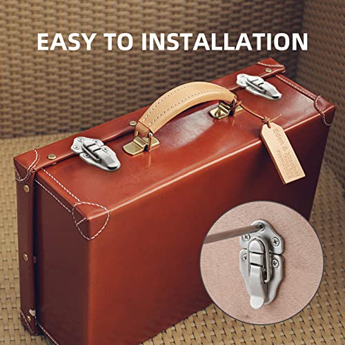 Duckbill Hasp Latches, Small Toggle Box Latches, Satin Nickel, 2 Pack - color: Satin Nickel, size: 2 Sell Pack