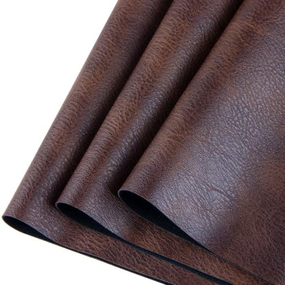 Faux Leather Sheets Fabric 54" X 36",Thick Durable Synthetic Upholstery Vinyl, Suitable for Furniture Replacement and Renovation Materials, Wallets, DIY Sewing Projects (Dark Brown, 1 Yard) - color: Dark Brown, size: 1 YARD