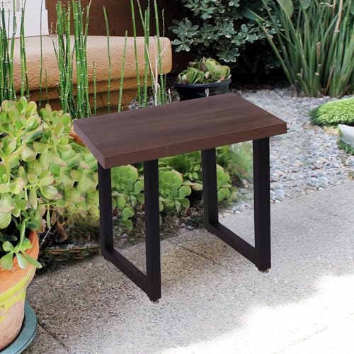 NXN-HOME 16'' Tall Square Metal Table Legs for Furniture, Bench Legs, Coffee Table Legs, Set of 2 Mid Century Home DIY Projects Black Furniture Legs(16”H x 11.8”W) - size: 16 inches-Square