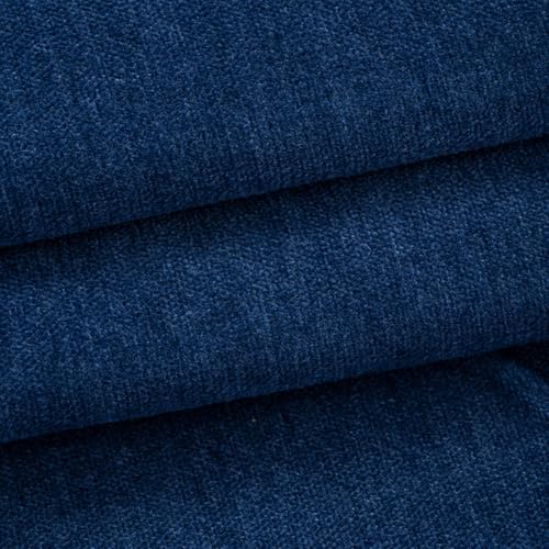 157x58 inches Soft Chenille Fabric for Upholstery, Crisp and Stylish Chenille Upholstery Fabric by the Yard(Royal Blue) - color: 21 Royal Blue, size: 157x58"