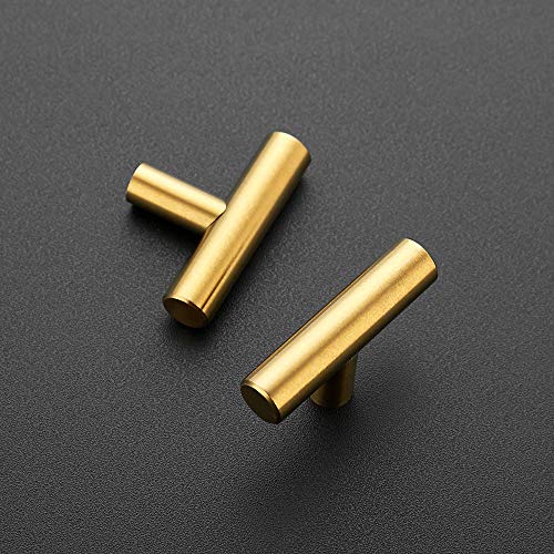 Ravinte Gold Cabinet Pulls, Stainless Steel, 2 Inch, 30 Pack - color: Brushed Brass
