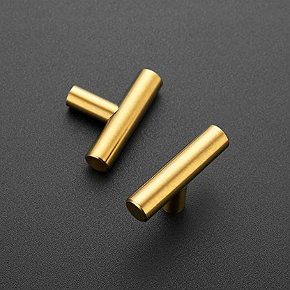 Ravinte Gold Cabinet Pulls, Stainless Steel, 2 Inch, 30 Pack - color: Brushed Brass