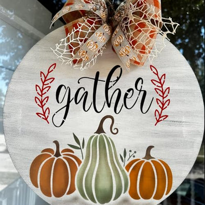 Fall Stencils for Painting on Wood Half Circle Stencils for Crafts Reusable